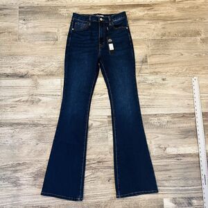 Fashion Nova NWT Sz9 Affair Of The Flare Jeans Darkwash Bootcut Flare #94